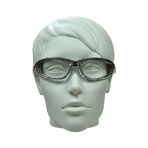 Chrome Frame Anti Glare Mirrored Motorcycle Sunglasses With Rhinestones Foam Padded For Women (Mirror Smoke Black + Clear Black Combo) #TOP4