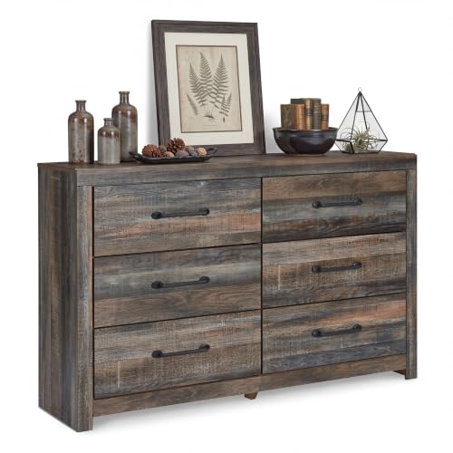 Signature Design by Ashley Rustic 6 Drawer Bedroom Dresser, Drystan - image 1