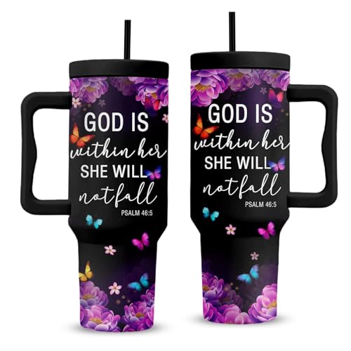 RHONGE Christian Gifts For Women, Christian Tumbler 40 Oz, God