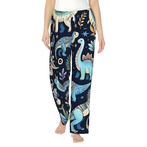 Pantalon pyjama polaire dinosaure femme un cadeau doux et réconfortant