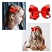 2 PCS 3inchs Hair Bows for Girls Grosgrain Ribbon Hair Bow Alligator Clips Hair Accessories for Baby Girls Toddlers(Red)