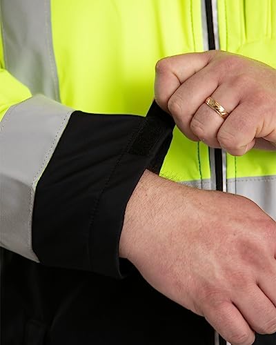 Berne Men's Hi-Vis Class 3 Hooded Softshell Jacket3