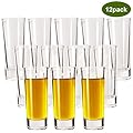 Shot Glasses, YULEER 2oz Clear Heavy Base Shot Glasses Set, Shot Glass for Spirits & Liquors