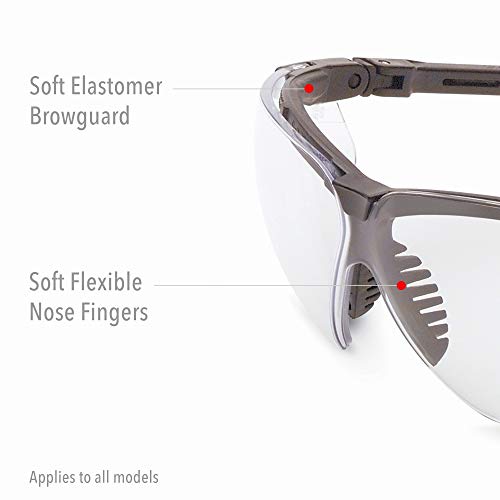 Uvex By Honeywell Genesis Xc Safety Glasses, Black Frame With Clear Lens & Ultra-Dura Anti-Scratch Hardcoat (S3300) #TOP5