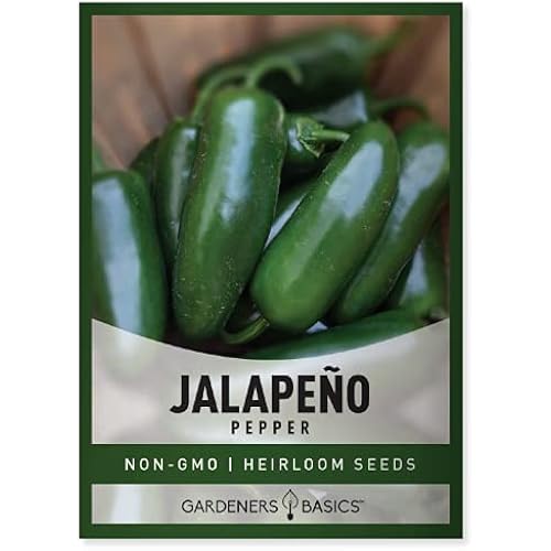 Gardeners Basics, Jalapeno Pepper Seeds for Planting Heirloom Non-GMO Jalapeno Peppers Plant Seeds for Home Garden Vegetables Makes a Great Gift for Gardeners