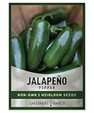 Gardeners Basics, Jalapeno Pepper Seeds for Planting Heirloom Non-GMO Jalapeno Peppers Plant Seeds for Home Garden Vegetables Makes a Great Gift for Gardeners