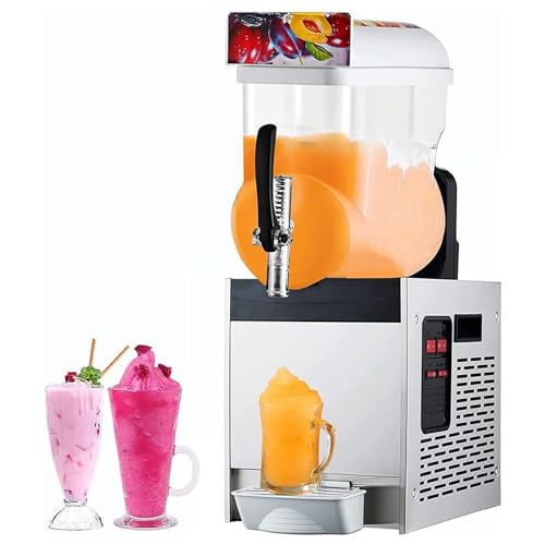 Kommerzielle Smoothie-Slushy-Maschine, 15-l-Dose, Joghurt-Smoothie-Saft, Kaltgetränkespender, Slushie-Maker-Maschine zum Mixen von Getränken mit EIS und Krug
