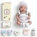 BABESIDE Lifelike Reborn Baby Dolls Dara - 17 Inch Realistic-Newborn Baby Doll Girl Handmade Real Life Baby Dolls with Clothes and Toy Accessories Gift for Kids Age 3+