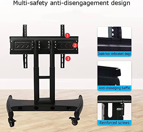 Soporte móvil para TV, altura ajustable, para pantallas 32-75 pulgadas miniatura 4