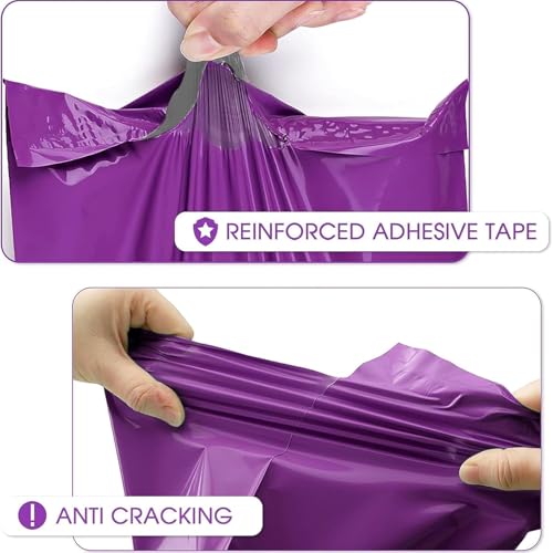 Image of Metronic Poly Mailers 19x24 500 Pack Large Shipping Bags, Strong Adhesive Mailing Bags, Waterproof and Tear-Proof Multipurpose Envelopes for Clothing, Small Business,Boutique, Postal Bags Purple