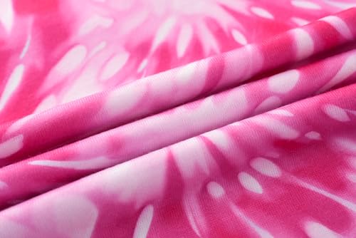 Image of Tie Dye Pajamas for Girls Soft Butterfly Sloth Fall Clothes Big Kids Sleepwear 2-Piece Long Sleeve Set Size 6-16