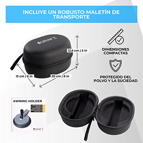 Soporte para toldo Graft de 2 piezas, accesorio ideal para acampar en autocaravana 6