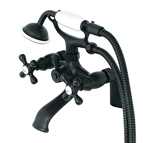 Kingston Brass KS267MB Kingston Clawfoot Tub Faucet, Matte Black