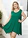 LARACE Womens Plus Size Tank Tops Summer Sleeveless Shirts Casual Loose Tunic Blouses(Deep Green L)