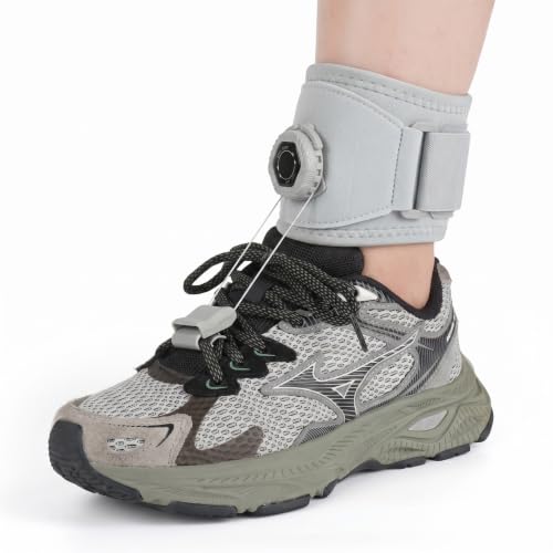 OVINESY AFO Foot Drop Brace for Walking with Shoes, Upgraded Knob & Steel Wire, Longer Straps for Comfort, Adjustable Soft Walking Support for Dorsiflexion, Left/Right Foot for Women Men Gray S/M