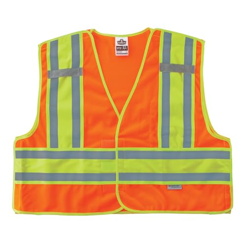 Public Safety Reflective Vest, High Visibility, ANSI Compliant, Breakaway, L/XL, Ergodyne GloWear 8245PSV