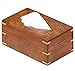 SouvNear Rectangular 10x6 Inch Tissue Box Cover - Handmade Rosewood Tissue Paper Holder Decorative Brass Work - Unique Designer Wooden Tissue Holder / Tissue Dispenser
