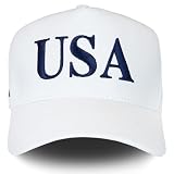 Trump USA 45-47 Hat White/Navy