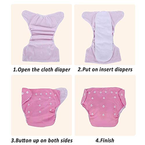 image for CSKB Baby Cloth Diapers Washable Reusable Diapers for Baby Girls and B