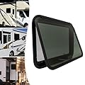 LOONGWEIA RV Exit Window, 30” W X 22” H RV Window Replacement Multifunctional Tempered Glass Camper Window Safe Exit Window for RVs Trailers Pickup Trucks Conversion Vans
