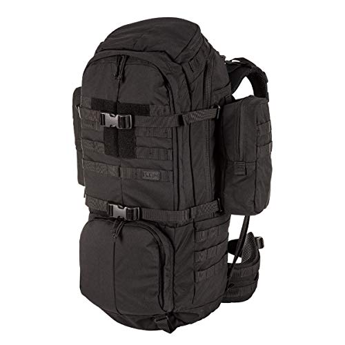 5.11 Mochila Tactical Unissex Rush 100, Capacidade de Armazenamento 60L, Conversível, Estilo 56555ABR, Pequeno/Médio, Preto (ABR)