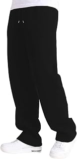 Boys Baggy Sweatpants Straight Leg Open Bottom Joggers with Pockets | Elastic Waist Athletic Casual Fleece Pants