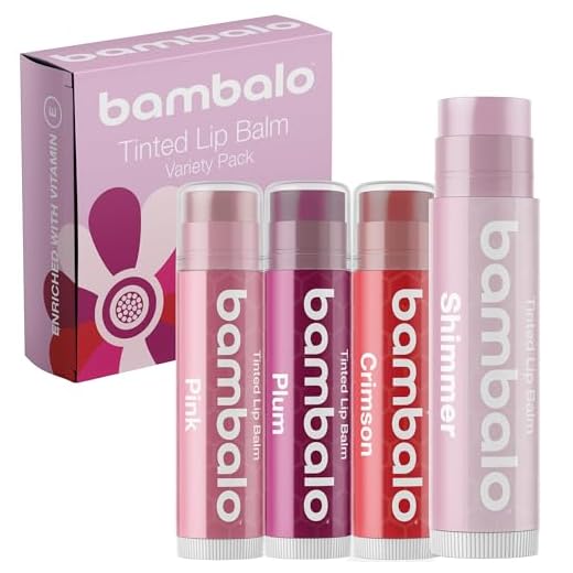 Bálsamo labial colorido – Pacote com 4 unidades de cuidados labiais hidratantes e hidratantes – tons variados – ingredientes naturais e orgânicos – tonalidade macia com um acabamento suave – Feito nos