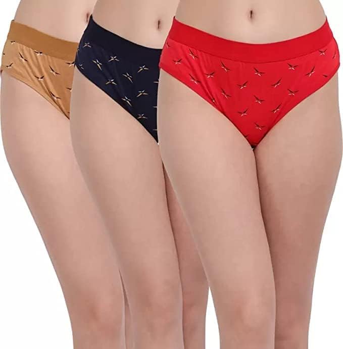 LOURYN KOULYN Women Style is Unique Bikini Panty for Woman and Girl, Cotton Panty Brief Hipster Panty Combo Set (Pack of 3) (MULICOLOR)-image-46