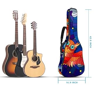 Étui de protection rembourré en verre teinté pour guitare classique acoustique Motif hibou et lune Bleu, Multicolore 01… - Les Beatles, Paul McCartney, John Lennon, RIngo Starr, George Harrison Étui de protection rembourré en verre teinté pour guitare classique acoustique Motif hibou et lune Bleu, Multicolore 01… – Image 5