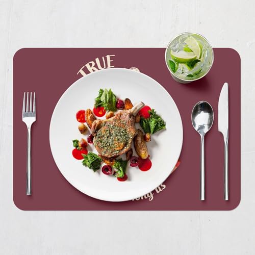 Set de table liège rouge True Heroes anti-rayure et chaleur 4pcs - 7