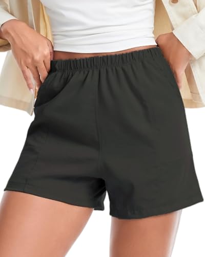 Women Sleep Boxer Short Summer Casual Lounge Shorts with Pockets