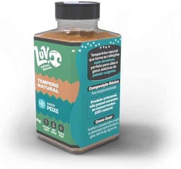 Você está alimentando seu pet corretamente? Descubra agora! 14 Tempero Natural Sabor Peixe 60g Luv Petiscos – Para Cães e Gatos,...