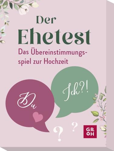 Der Ehetest: Das Übereinstimmungsspiel zur Hochzeit | Spiel für Paare mit 100 aufschlussreichen Fragen, Geschenk zum Valentins- oder Hochzeitstag oder für den Spieleabend