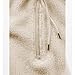 Songling Womens Fuzzy Fleece Vest High Neck Cropped Half Zip Up Warm Sherpa Vest Drawstring Pullover with Pockets(Beige,S)