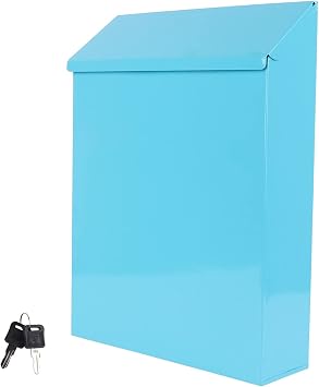 1pc Tin Mailbox cajas para guardar Dinero Locking wall Mount Mailbox Newspaper Vintage Locking Outside ES Small Coin Box Office Iron High Capacity