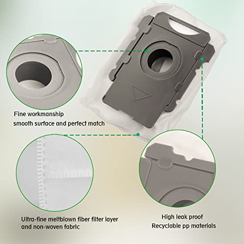 20 Pack Vacuum Bags Compatible With Irobot Roomba I & S & J Series, Replacement For Irobot Roomba I3+(3550) I4+(4552) I6+(6550) I7+ I7Plus J7+(7550) I8+(8550) S9 S9+(9550) Vacuum With Automatic Dirt Disposal Bags #TOP5