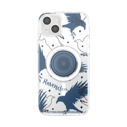 Image of PopSockets iPhone 15 Plus Case with Round Phone Grip Compatible with MagSafe, Phone Case for iPhone 15 Plus, Wireless Charging Compatible, Harry Potter - Ravenclaw