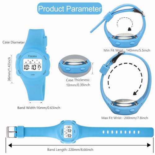 Image of Kids Digital Watch for Girls Boys,Children's Waterproof Colorful Light UP Outdoor Sport Watch with Stopwatch Alarm-Kids Gifts for Girls Boys