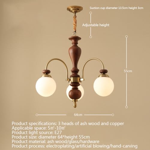 Décoration champêtre avec ce grand luminaire rustique à 3 têtes