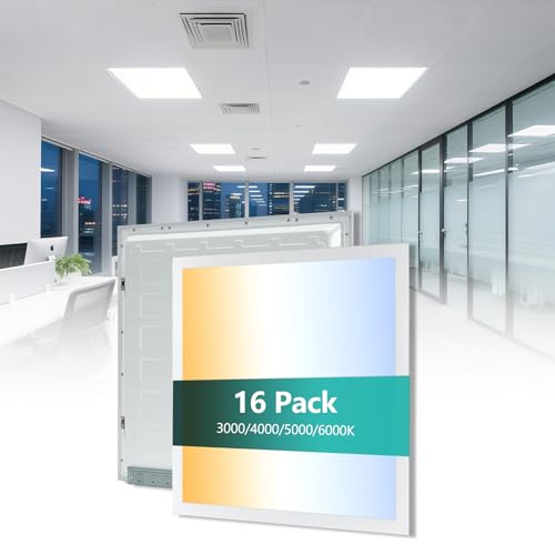 Image of 2x2 LED Flat Panel Light for Drop Ceiling 16 Pack 50W 5500LM ETL