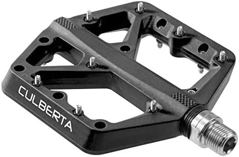 CULBERTA MTB Bike Pedals Universal 9/16", 3 Sealed Bearing, Non-Slip Lightweight Nylon Fiber, Light Weight and Wide Platform Pedal for BMX, Mountain, Road, Folding Bicycle etc, 1Pair Pedals Black