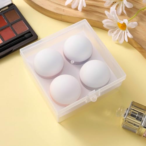 Image of Depoza 3Oz Travel Size Toiletries - Silicone Cream Jars for Travel Bottles, TSA Approved Jars with Leak-Proof Box - Accessories for Cosmetic, Face, Body & Hand Cream (Style 5)