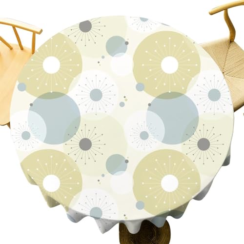 JESTRONRY Mid Century Tablecloth, 1950s Style Vintage Retro Atomic Pattern