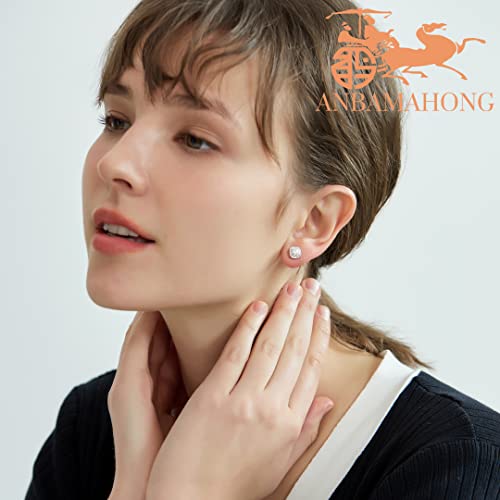 Moissanite Halo Earrings Lab Created Diamond 925 Sterling Silver Stud For Men Women Anbamahong Jewelry Gifts #TOP2