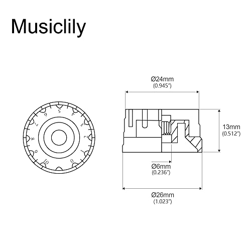 Musiclily Pro Métrique 18 Splines Bouton de Potentiomètre Knurled Speed Knobs pour l’Asie Import Guitare Basse Split… - Les Beatles, Paul McCartney, John Lennon, RIngo Starr, George Harrison Musiclily Pro Métrique 18 Splines Bouton de Potentiomètre Knurled Speed Knobs pour l'Asie Import Guitare Basse Split… – Image 3