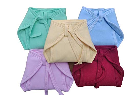 Cuckoos Baby Boy's & Girl's Cotton Hosiery Padded Nappies, Nappy, Langot Washable Reusable Cotton Diaper Nappy Pack of 5 (12-18 months)-image-8