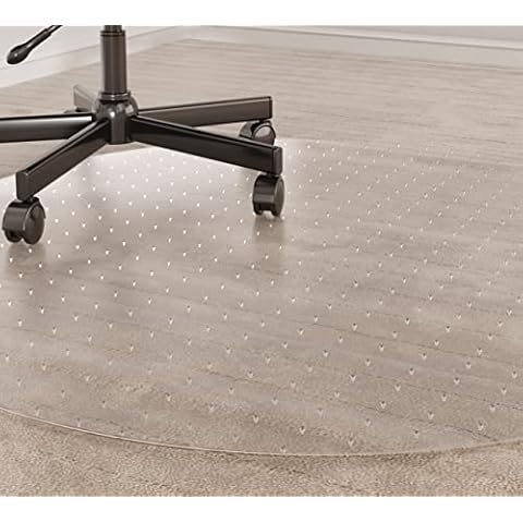 Chair Mats for Carpet Protector, Actask Round Non-slip Office Chair Mat with Studs for Carpeted Floor, Thicken and Sturdy PVC Chair Mat for Carpet Floor at Home Office, Clear, Diameter Ø 23.6' 60CM Cover
