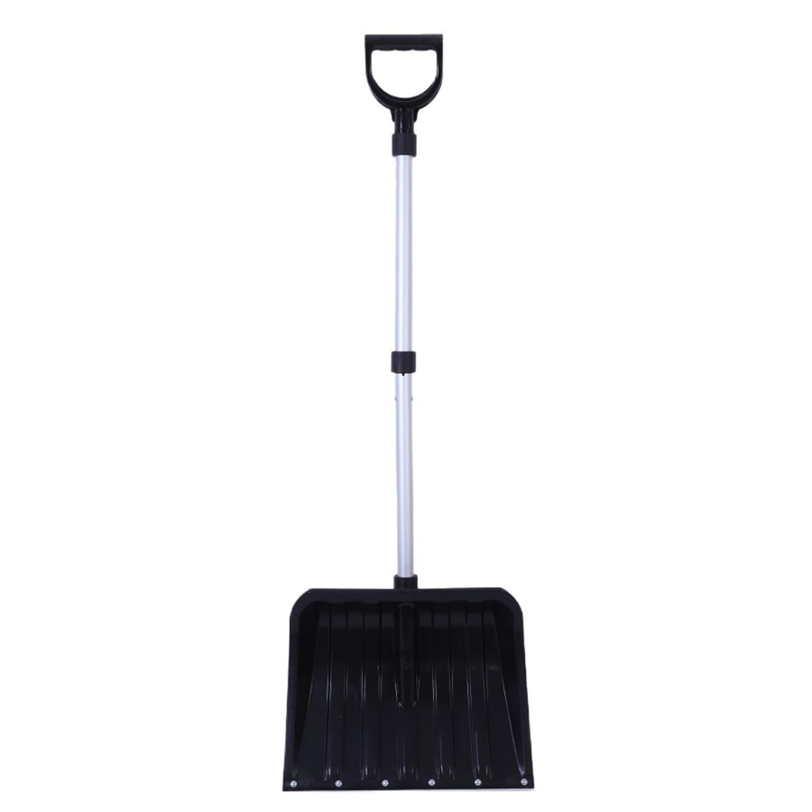 Empujador de nieve ligero desmontable con pieza de protección de metal, perfecto para escaleras y patios, pala de nieve resistente