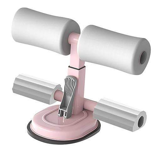 Generic 1 PC Waist Belly Exercise Tool Treadmills Adjustable Sit up Exercise Equipment Helper Holder Smart Ab Wheel Work Out Equipment for Home Ab Machine for Stomach Workout Portable Pink