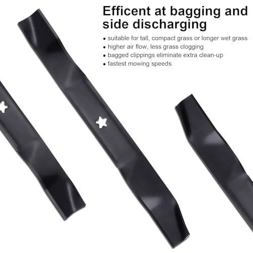 Geosiry 134149 42 Inch Lawn Mower Blade for Craftsman LT1000 LT2000 YS4500, Husqvarna, Poulan Pros 42 Inch Deck Lawn Mower, Replaces 422719, 424752, 777-134149, 532-134149